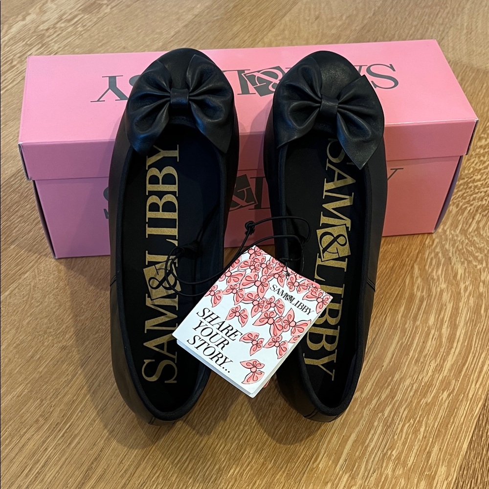 Sam & Libby Black Bow Loafers